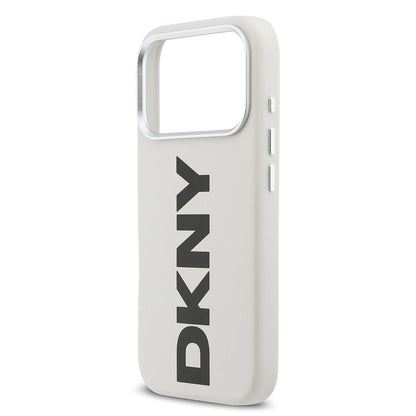 Apple iPhone 17 Pro Kılıf DKNY Orjinal Lisanslı M-safe Şarj Özellikli PU Büyük Dikey Logolu Kapak - Görsel 6
