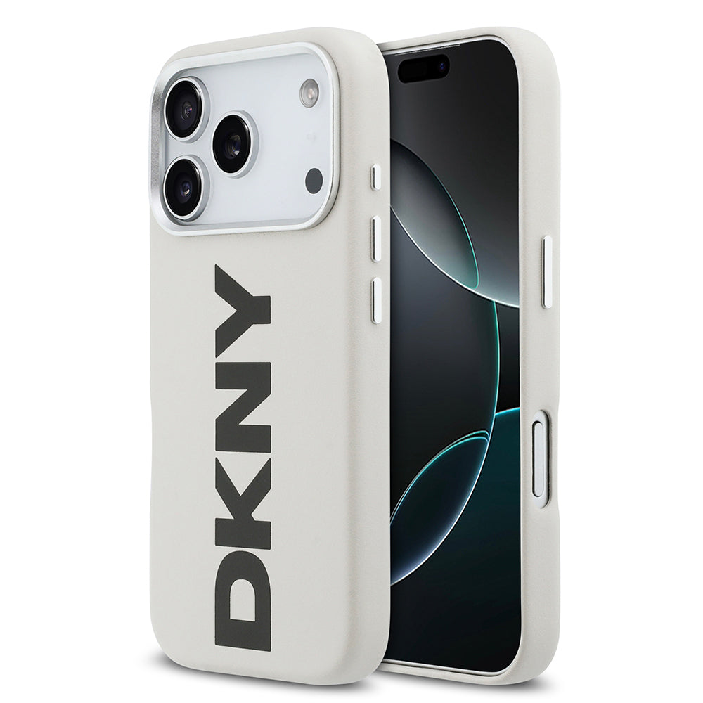 Apple iPhone 17 Pro Kılıf DKNY Orjinal Lisanslı M-safe Şarj Özellikli PU Büyük Dikey Logolu Kapak - Görsel 25