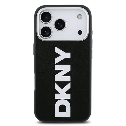 Apple iPhone 17 Pro Kılıf DKNY Orjinal Lisanslı M-safe Şarj Özellikli PU Büyük Dikey Logolu Kapak - Görsel 10
