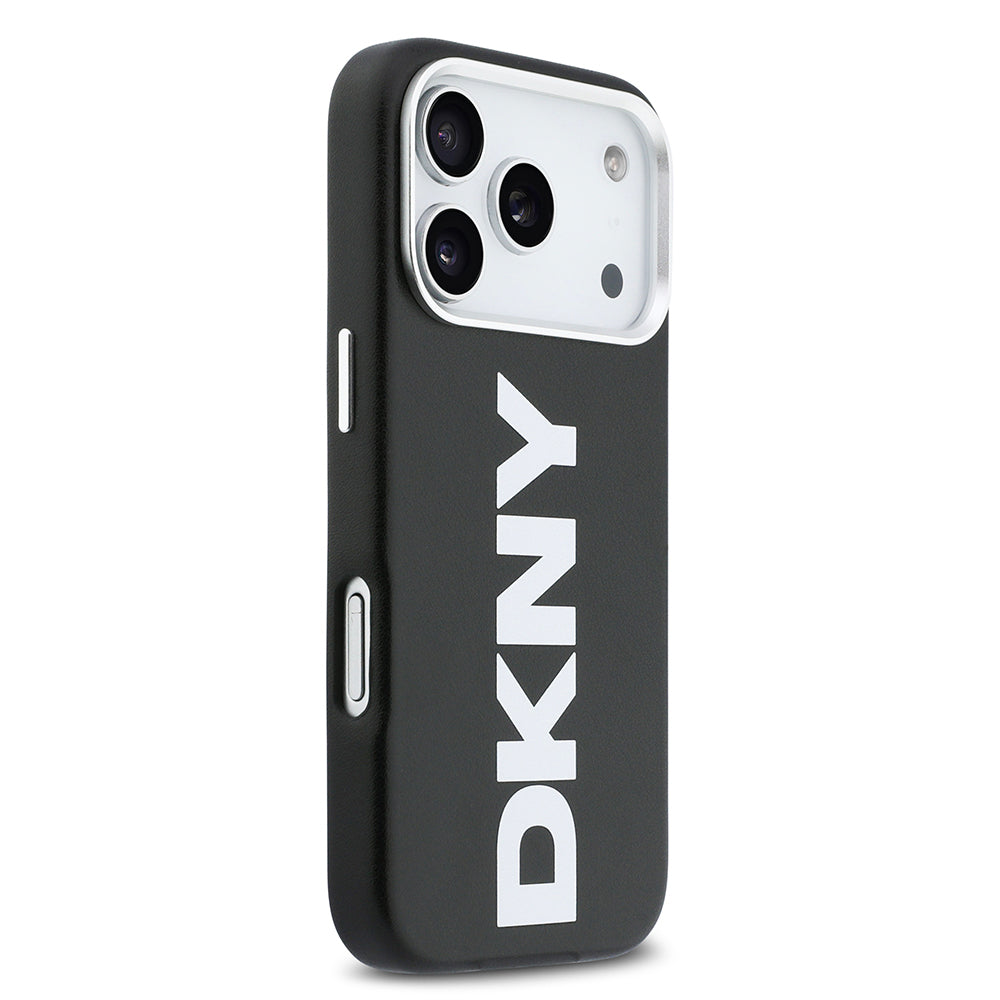 Apple iPhone 17 Pro Kılıf DKNY Orjinal Lisanslı M-safe Şarj Özellikli PU Büyük Dikey Logolu Kapak - Görsel 11