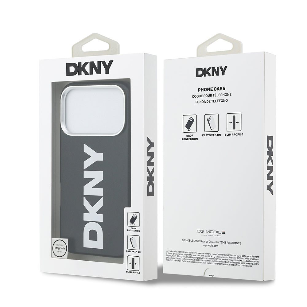 Apple iPhone 17 Pro Kılıf DKNY Orjinal Lisanslı M-safe Şarj Özellikli PU Büyük Dikey Logolu Kapak - Görsel 15