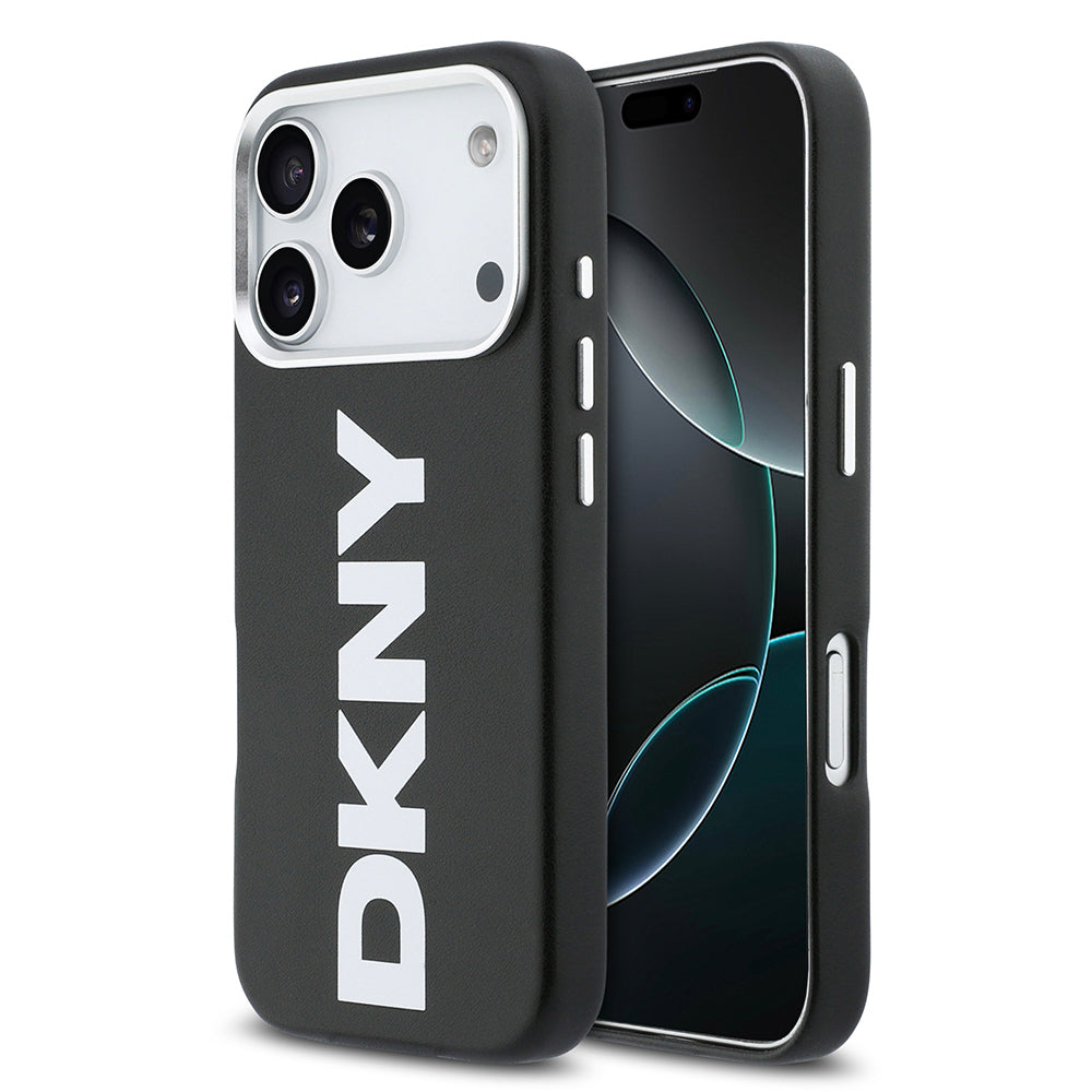 Apple iPhone 17 Pro Kılıf DKNY Orjinal Lisanslı M-safe Şarj Özellikli PU Büyük Dikey Logolu Kapak - Görsel 23