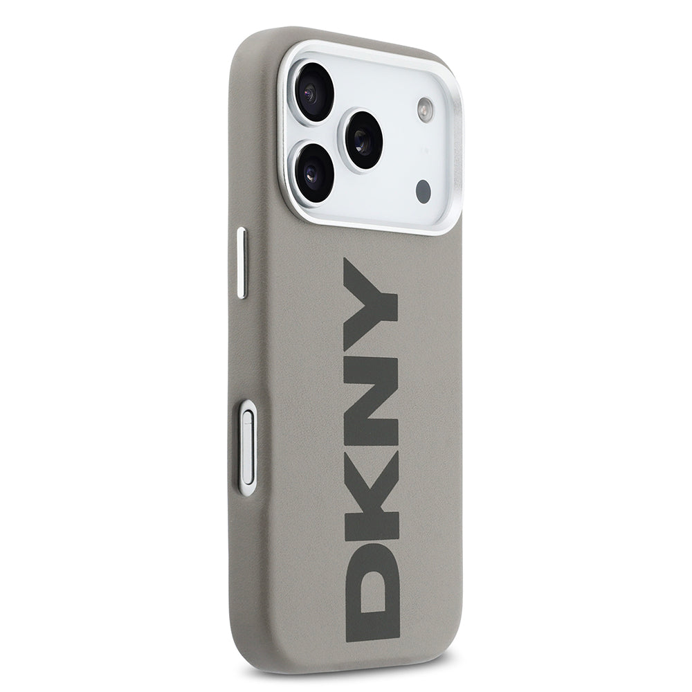 Apple iPhone 17 Pro Kılıf DKNY Orjinal Lisanslı M-safe Şarj Özellikli PU Büyük Dikey Logolu Kapak - Görsel 18