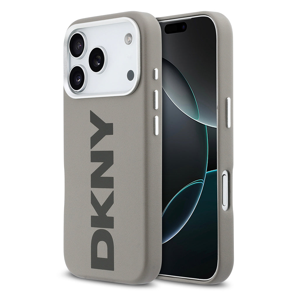 Apple iPhone 17 Pro Kılıf DKNY Orjinal Lisanslı M-safe Şarj Özellikli PU Büyük Dikey Logolu Kapak - Görsel 24