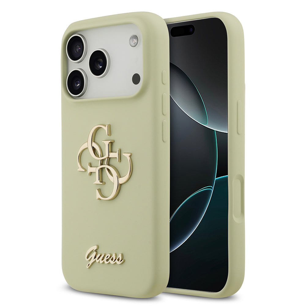 Apple iPhone 17 Pro Kılıf Guess Orjinal Lisanslı Grained Yazı Logolu Kapak - Görsel 4