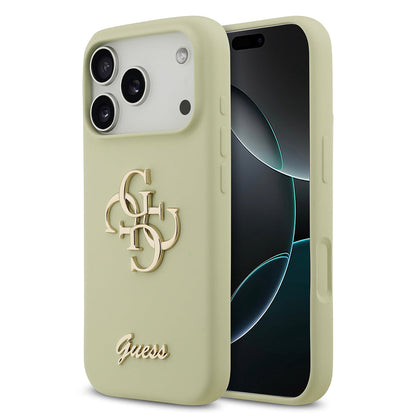 Apple iPhone 17 Pro Kılıf Guess Orjinal Lisanslı Grained Yazı Logolu Kapak - Görsel 4