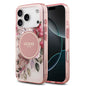 Apple iPhone 17 Pro Kılıf Guess Orjinal Lisanslı M-safe Şarj Özellikli Flower Tonal Circle Kapak