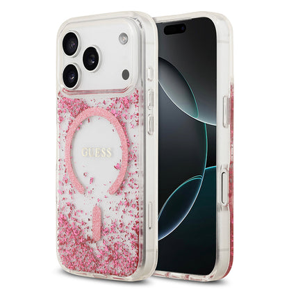 Apple iPhone 17 Pro Kılıf Guess Orjinal Lisanslı M-safe Şarj Özellikli Transparan Resin Bottom Kapak - Görsel 2