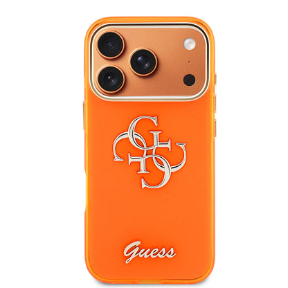 Apple iPhone 17 Pro Kılıf Guess Orjinal Lisanslı Yazı ve 4G Büyük Metal Logolu Silikon Kapak - Görsel 3
