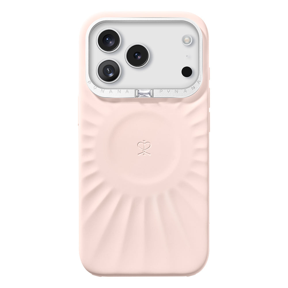 Apple iPhone 17 Pro Kılıf Kabartma Tasarımlı Metal Kamera Çerçeveli Pynana Starlight Serisi Kapak - Görsel 5