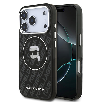 Apple iPhone 17 Pro Kılıf Karl Lagerfeld Orjinal Lisanslı IML Baskılı KL Heads Kapak - Görsel 2