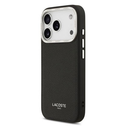 Apple iPhone 17 Pro Kılıf Lacoste Orjinal Lisanslı M-safe Şarj Özellikli Champs Elysees PU Deri Tasarımlı Kapak - Görsel 8