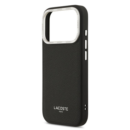 Apple iPhone 17 Pro Kılıf Lacoste Orjinal Lisanslı M-safe Şarj Özellikli Champs Elysees PU Deri Tasarımlı Kapak - Görsel 12