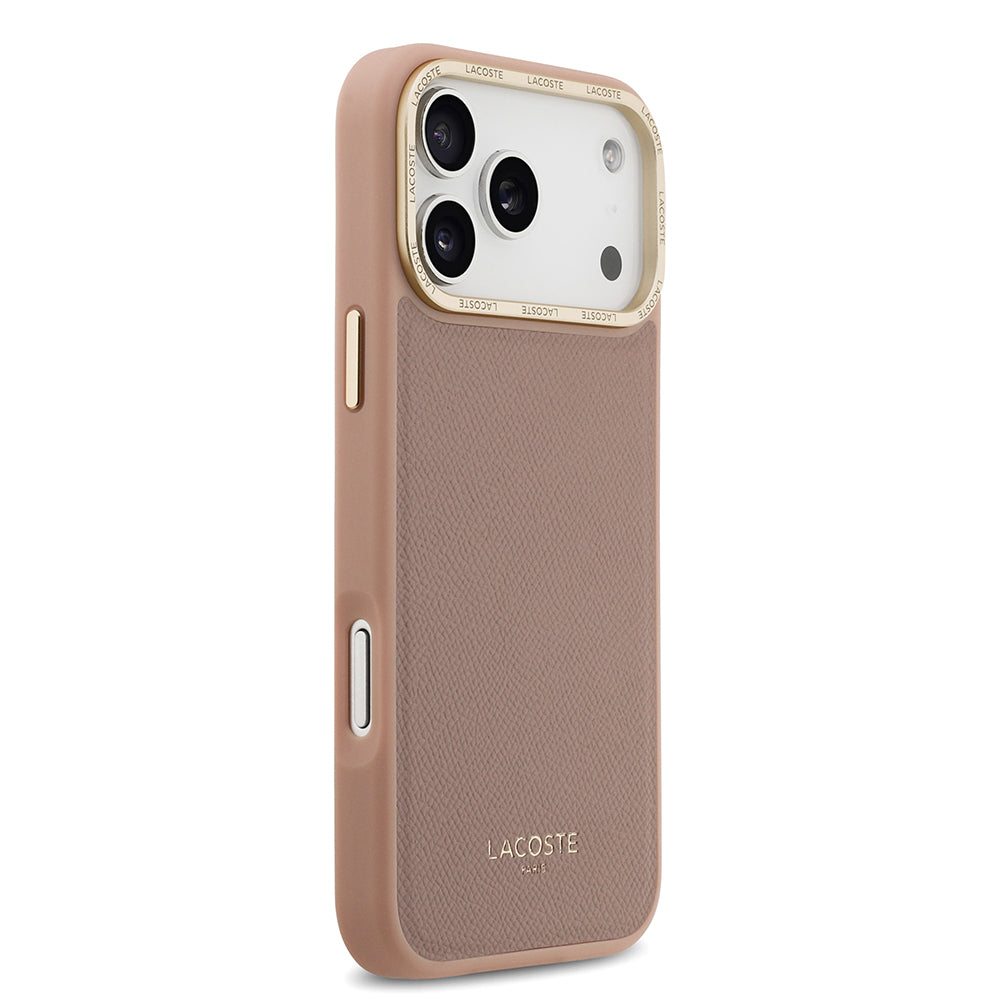 Apple iPhone 17 Pro Kılıf Lacoste Orjinal Lisanslı M-safe Şarj Özellikli Champs Elysees PU Deri Tasarımlı Kapak - Görsel 18