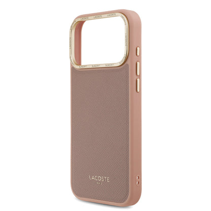Apple iPhone 17 Pro Kılıf Lacoste Orjinal Lisanslı M-safe Şarj Özellikli Champs Elysees PU Deri Tasarımlı Kapak - Görsel 20