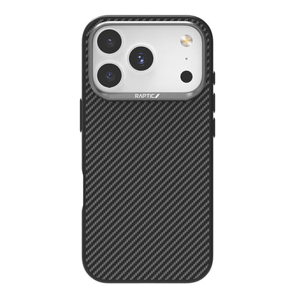 Apple iPhone 17 Pro Kılıf M-safe Şarj Özellikli 600D Metal Kamera Çerçeveli Raptic Aramid Fiber Serisi Kapak