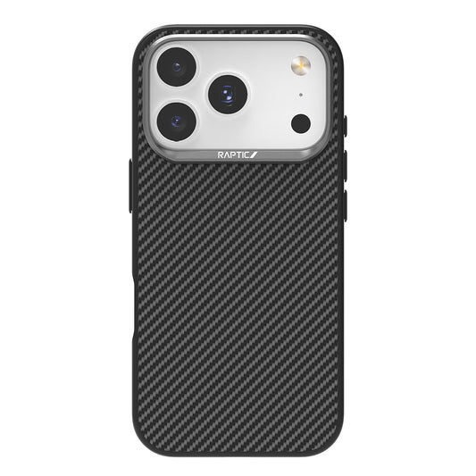 Apple iPhone 17 Pro Kılıf M-safe Şarj Özellikli 600D Metal Kamera Çerçeveli Raptic Aramid Fiber Serisi Kapak