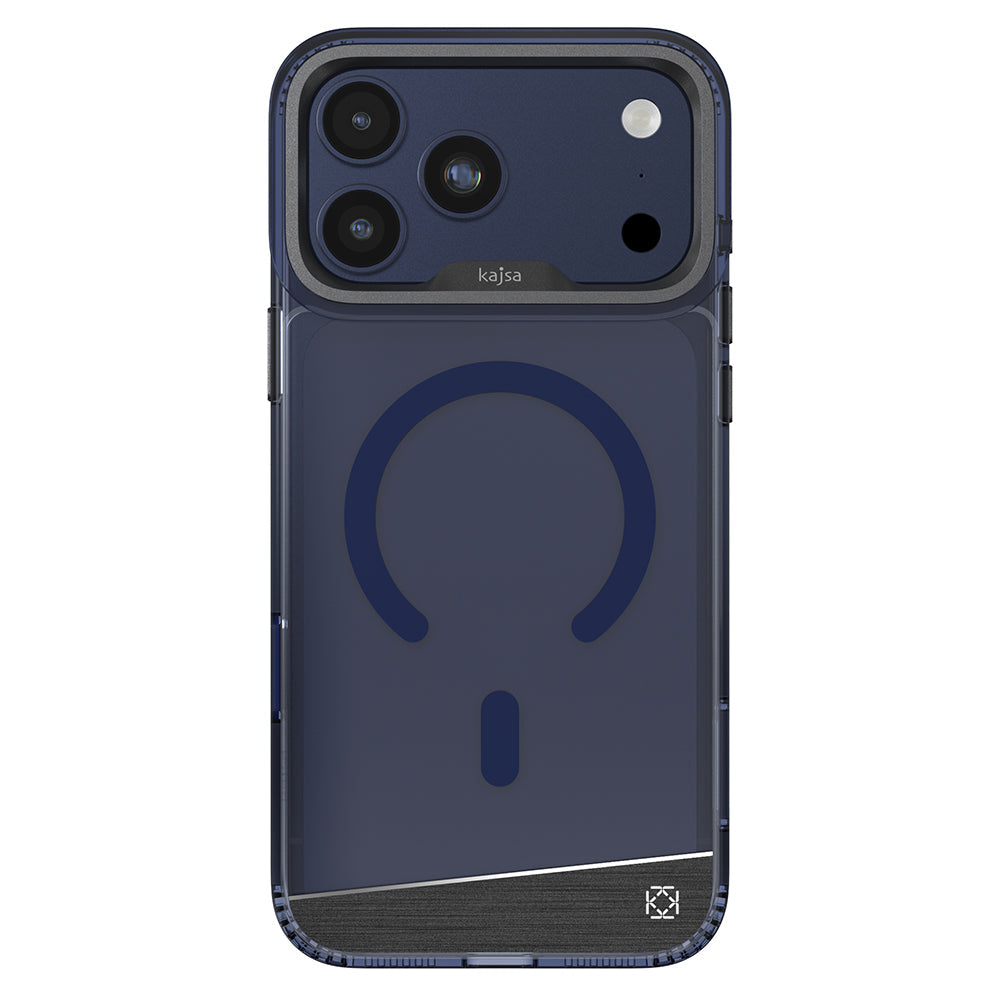 Apple iPhone 17 Pro Kılıf M-safe Şarj Özellikli Airbag Tasarımlı O-Ring Şeffaf Kajsa Trans Alüminyum Shield Serisi Kapak