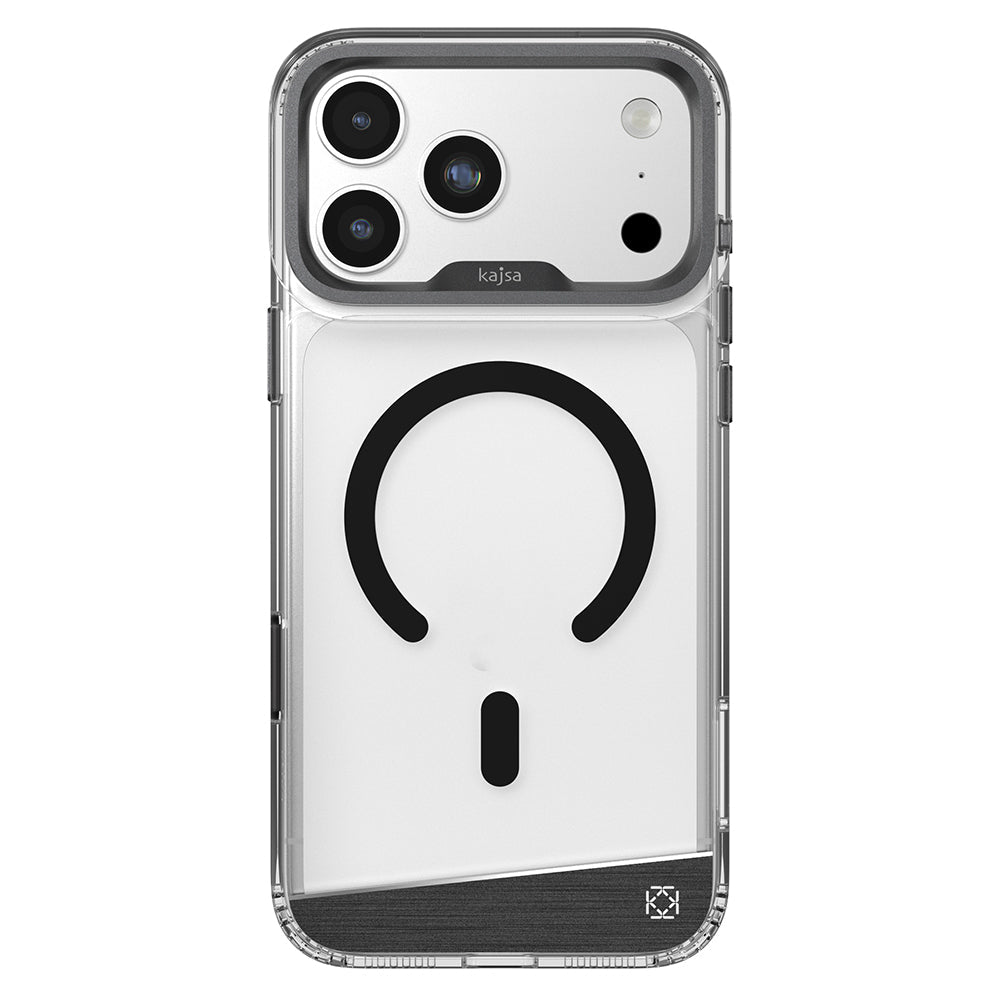 Apple iPhone 17 Pro Kılıf M-safe Şarj Özellikli Airbag Tasarımlı O-Ring Şeffaf Kajsa Trans Alüminyum Shield Serisi Kapak - Görsel 14
