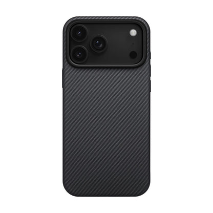 Apple iPhone 17 Pro Kılıf M-safe Şarj Özellikli Aramid Fiber Pitaka Military-Grade Classic Serisi Black-Grey Twill Kapak - Görsel 2