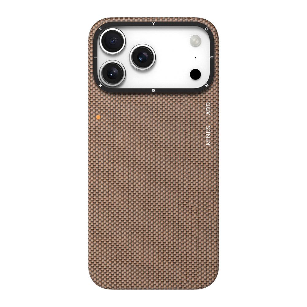 Apple iPhone 17 Pro Kılıf M-safe Şarj Özellikli Aramid Fiber Youngkit 1500D Kevlar Extreme Wing Titanyum-Gold Serisi Kapak - Görsel 2