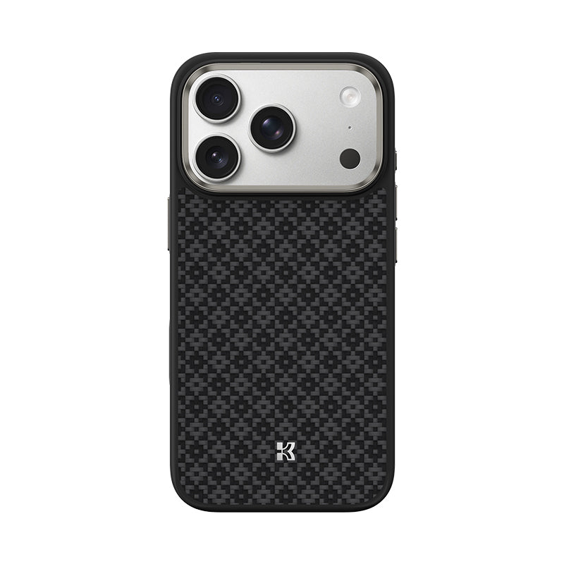 Apple iPhone 17 Pro Kılıf M-Safe Şarj Özellikli Benks ArmorPro ArmorGrid Serisi Kevlar Kapak - Görsel 2