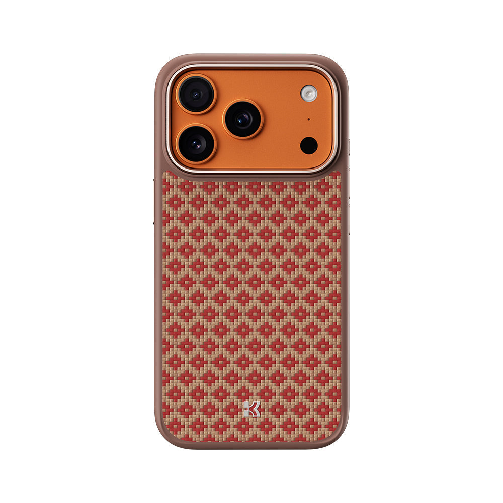 Apple iPhone 17 Pro Kılıf M-Safe Şarj Özellikli Benks ArmorPro ArmorGrid Serisi Kevlar Kapak - Görsel 3