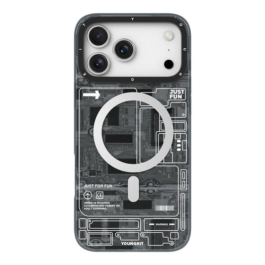 Apple iPhone 17 Pro Kılıf M-safe Şarj Özellikli Kamera Denetim Butonlu Youngkit Technology Serisi Kapak