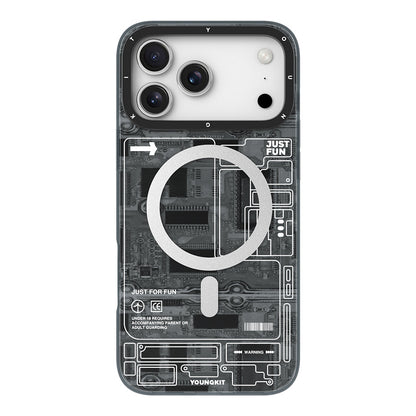 Apple iPhone 17 Pro Kılıf M-safe Şarj Özellikli Kamera Denetim Butonlu Youngkit Technology Serisi Kapak - Görsel 2
