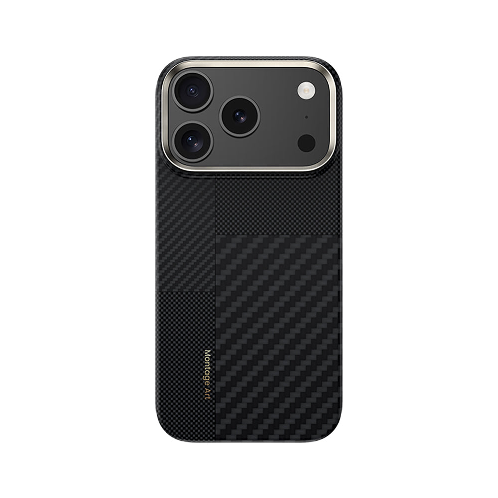 Apple iPhone 17 Pro Kılıf M-safe Şarj Özellikli Karbon Fiber Benks Montage ArmorAir Kevlar Kapak - Görsel 2