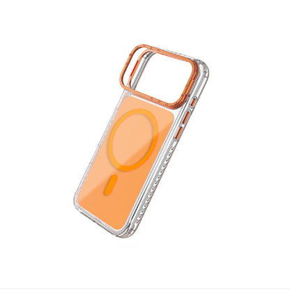 Apple iPhone 17 Pro Kılıf M-safe Şarj Özellikli Metal Kamera Çerçeveli Airbag Tasarımlı Lenyes CK221 Sert PC Kapak - Görsel 2