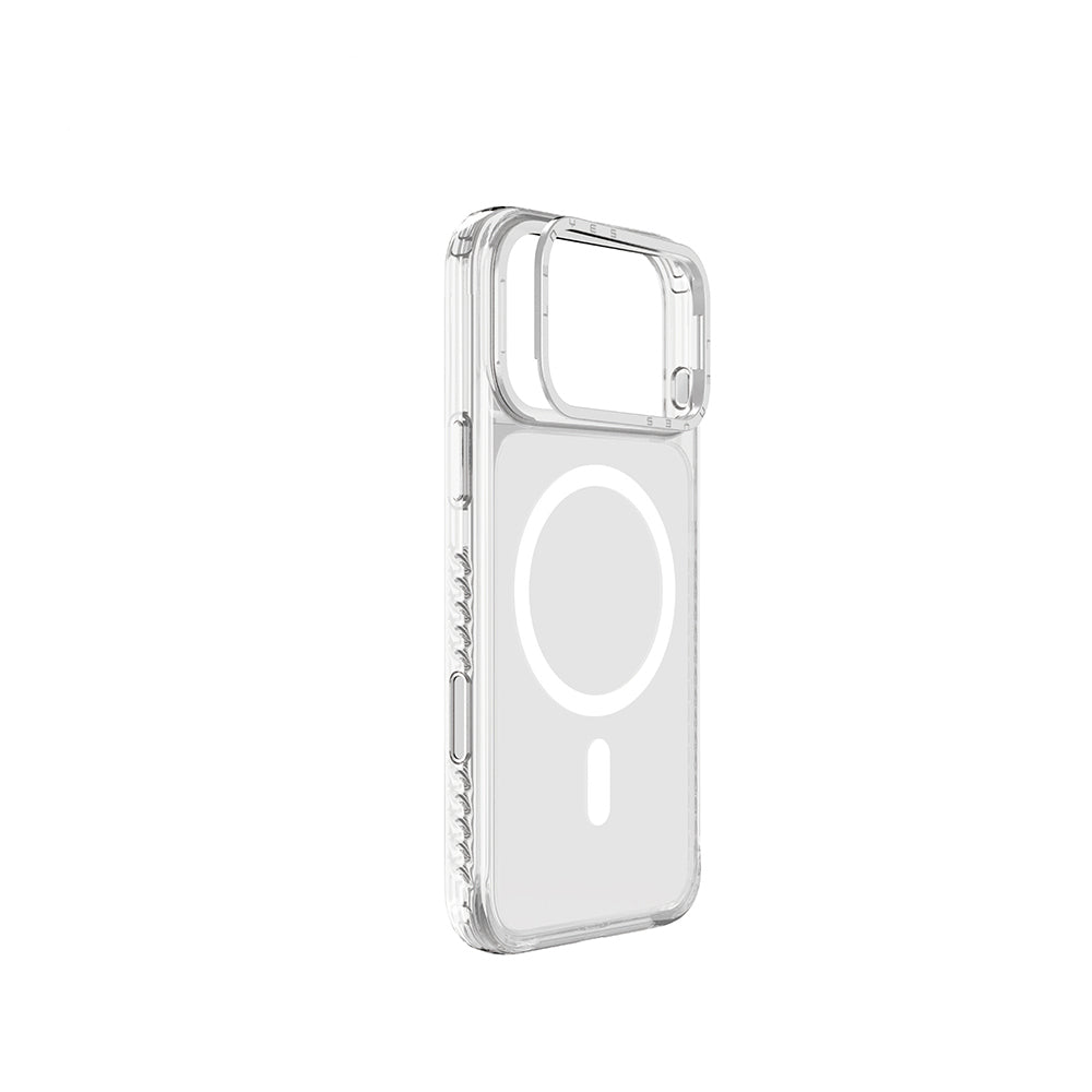Apple iPhone 17 Pro Kılıf M-safe Şarj Özellikli Metal Kamera Çerçeveli Airbag Tasarımlı Lenyes CK221 Sert PC Kapak - Görsel 11