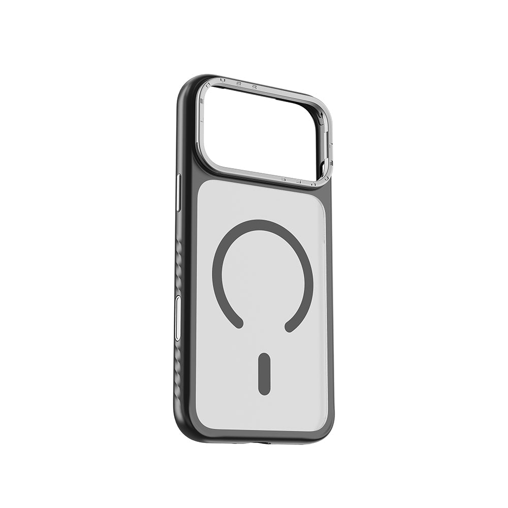 Apple iPhone 17 Pro Kılıf M-safe Şarj Özellikli Metal Kamera Standlı Lenyes CK226 PC Kapak - Görsel 2