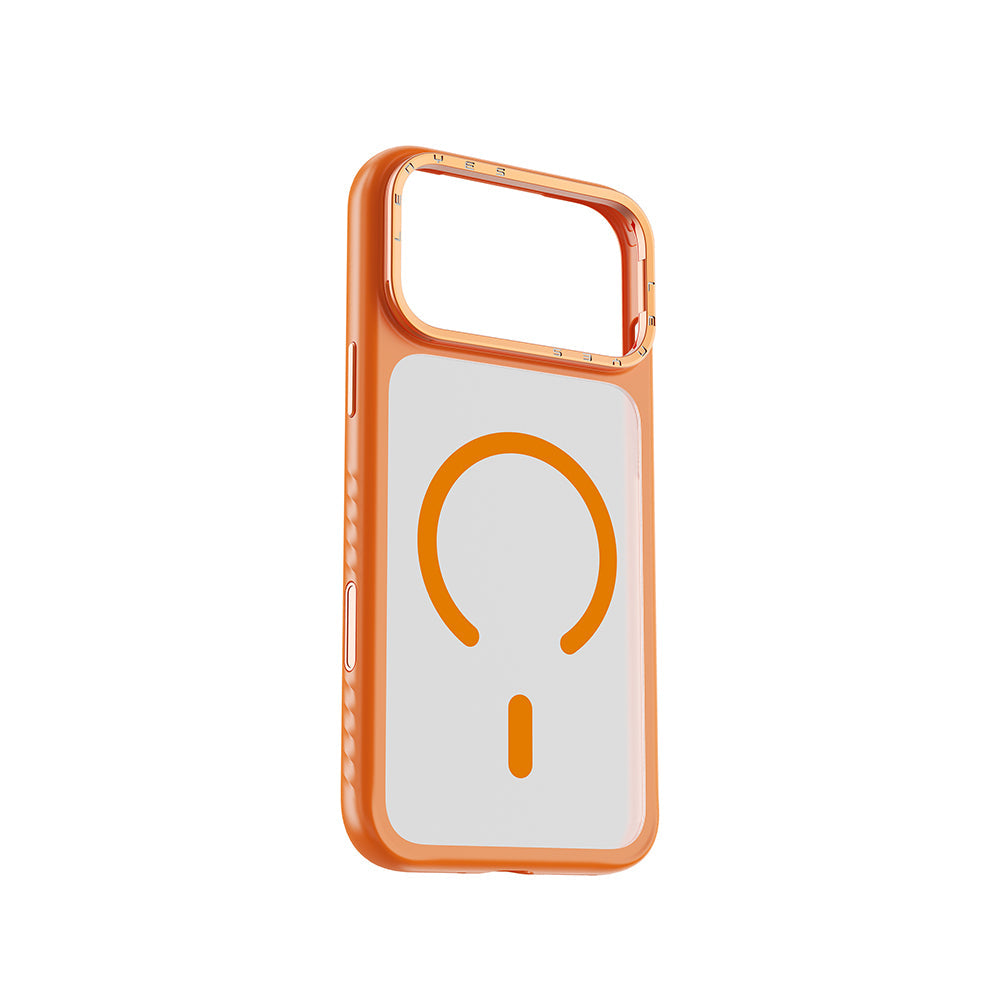 Apple iPhone 17 Pro Kılıf M-safe Şarj Özellikli Metal Kamera Standlı Lenyes CK226 PC Kapak - Görsel 3