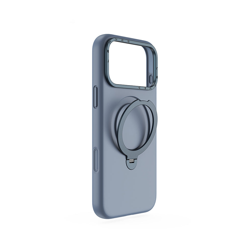 Apple iPhone 17 Pro Kılıf M-safe Şarj Özellikli Metal Standlı Sıvı Silikon Lenyes CK223 Kapak - Görsel 13