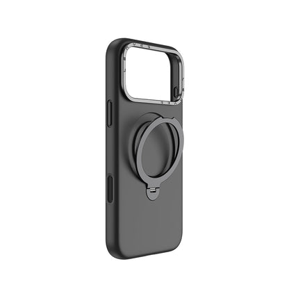 Apple iPhone 17 Pro Kılıf M-safe Şarj Özellikli Metal Standlı Sıvı Silikon Lenyes CK223 Kapak - Görsel 12