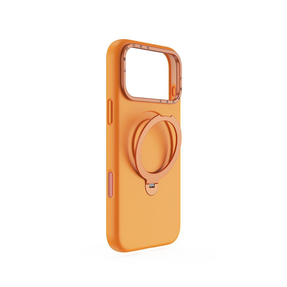 Apple iPhone 17 Pro Kılıf M-safe Şarj Özellikli Metal Standlı Sıvı Silikon Lenyes CK223 Kapak - Görsel 14