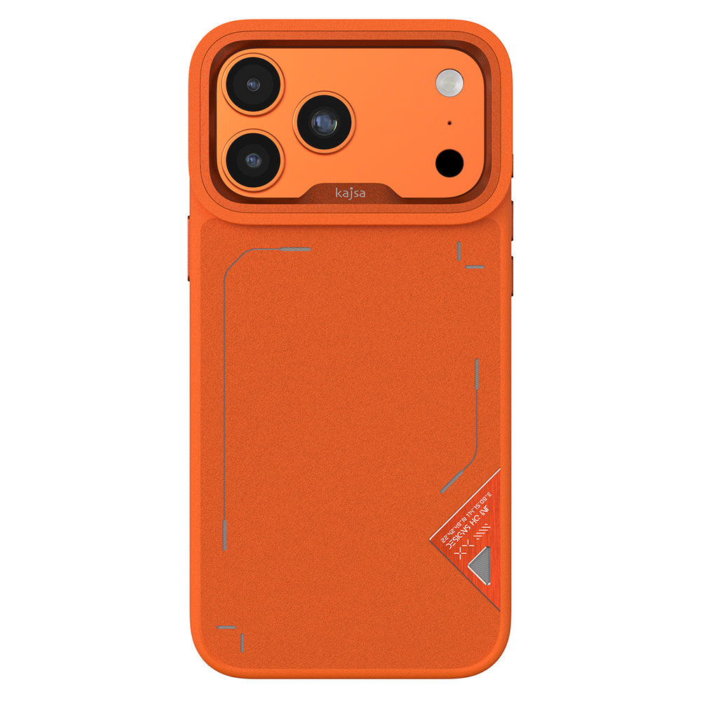 Apple iPhone 17 Pro Kılıf M-safe Şarj Özellikli O-Ring Metal Kamera Çerçeveli Kajsa Matrix Collection Kapak - Görsel 9