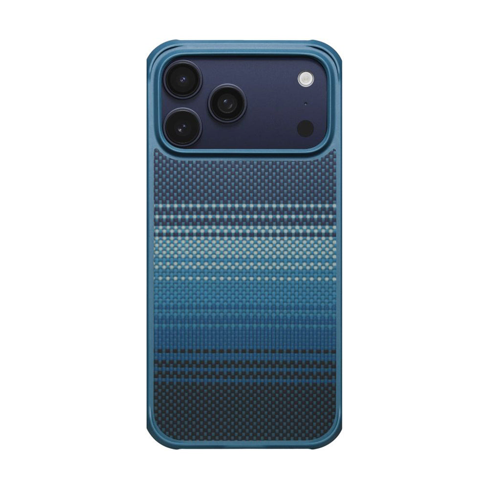 Apple iPhone 17 Pro Kılıf M-safe Şarj Özellikli Pitaka Tactile Woven Sunset-Moonrise Aramid Pro Guard Serisi Kapak - Görsel 2