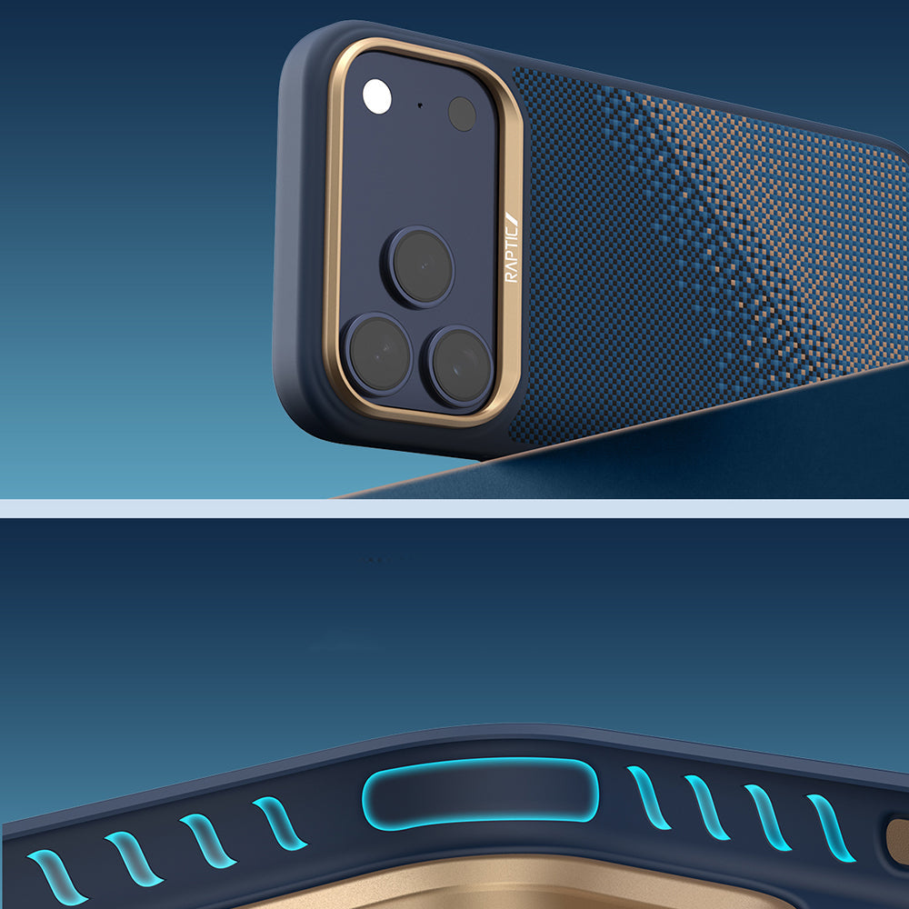 Apple iPhone 17 Pro Kılıf M-safe Şarj Özellikli Raptic Aramid Dual Serenity Serisi Kapak - Görsel 3