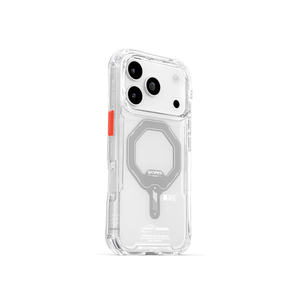 Apple iPhone 17 Pro Kılıf M-safe Şarj Özellikli Şeffaf Airbag Tasarımlı Skinarma Saido Mag-Charge Kapak - Görsel 2