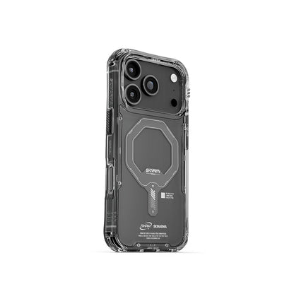 Apple iPhone 17 Pro Kılıf M-safe Şarj Özellikli Şeffaf Airbag Tasarımlı Skinarma Saido Mag-Charge Kapak - Görsel 3