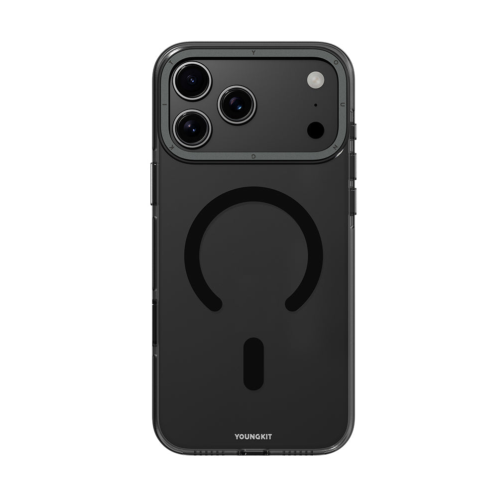 Apple iPhone 17 Pro Kılıf M-safe Şarj Özellikli Şeffaf Youngkit Crystal Shield Serisi Kapak - Görsel 3