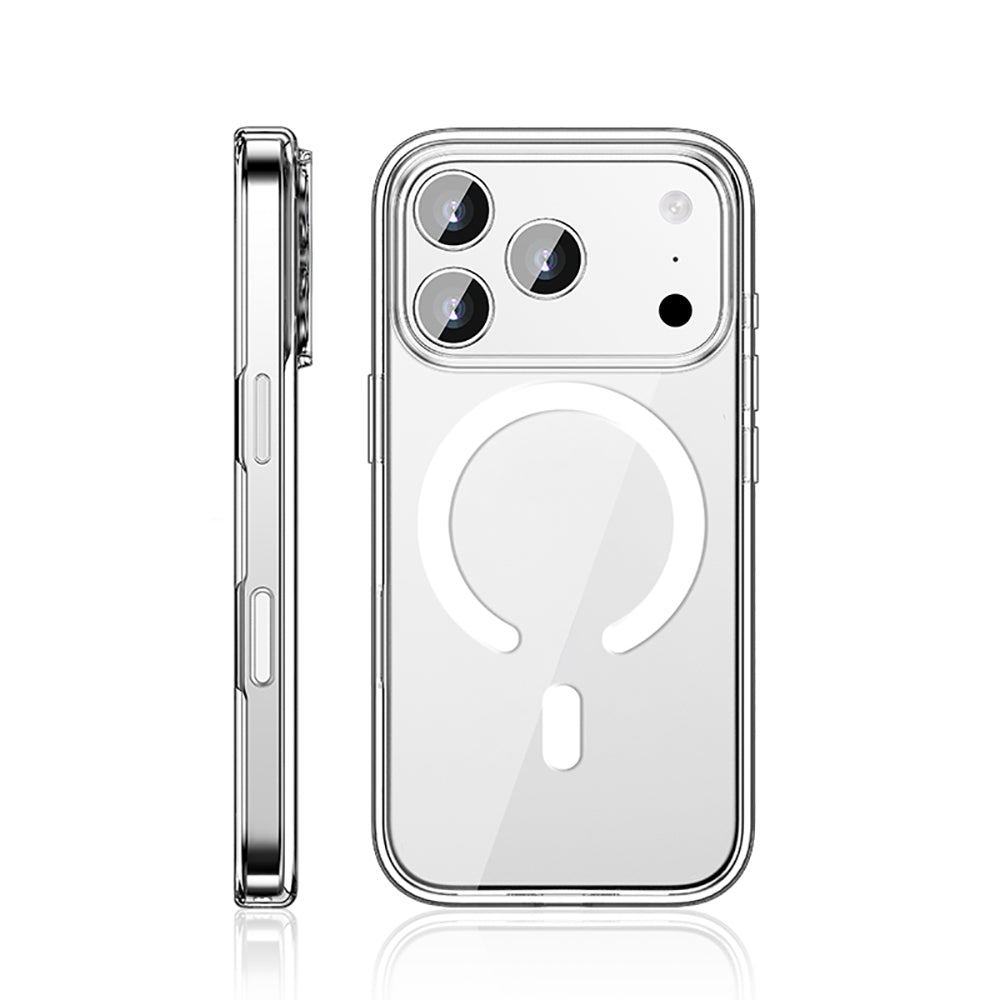 Apple iPhone 17 Pro Kılıf M-safe Şarj Özellikli Transparan Sert PC Wlons Pita Kapak - Görsel 2