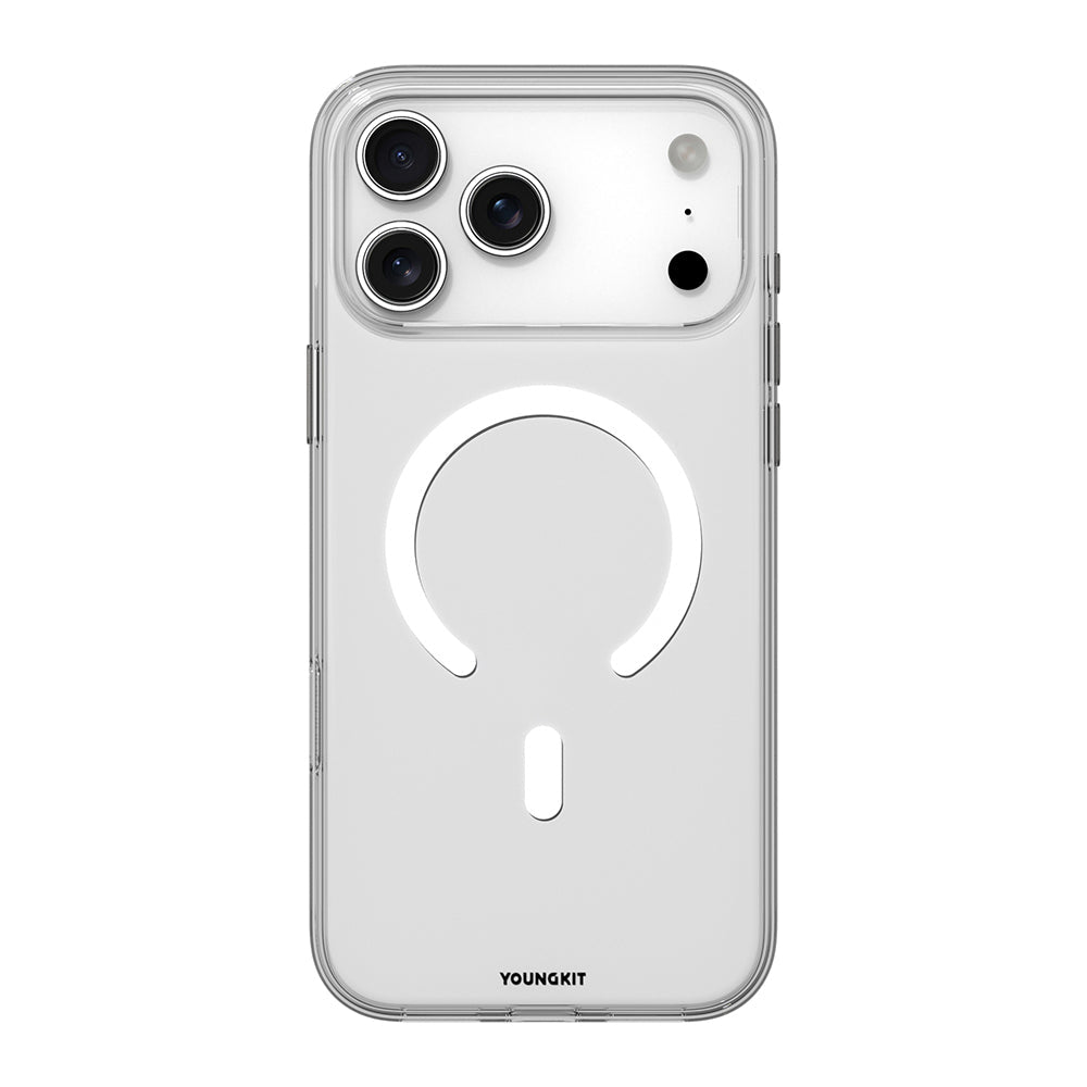 Apple iPhone 17 Pro Kılıf M-safe Şarj Özellikli Youngkit Clear Serisi Kapak - Görsel 4