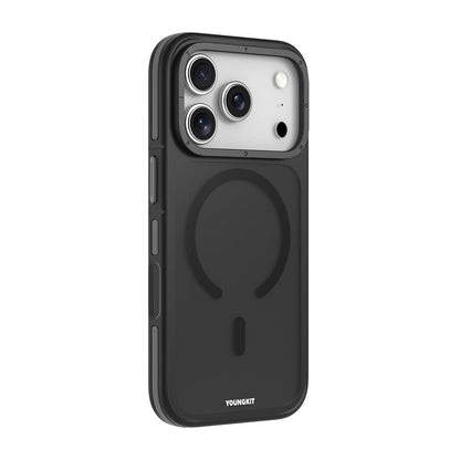 Apple iPhone 17 Pro Kılıf M-safe Şarj Özellikli Youngkit Rock Sand Serisi Kapak - Görsel 3