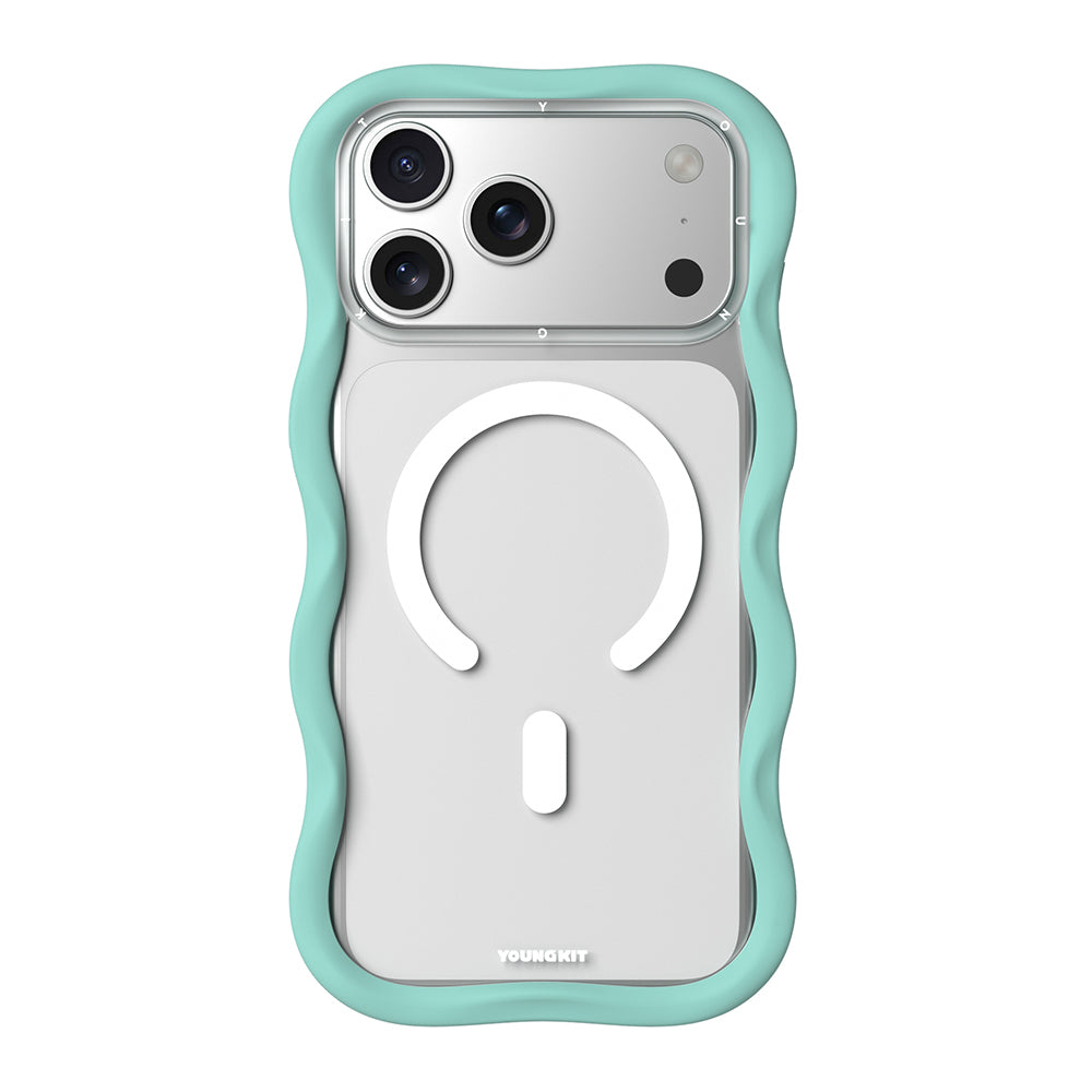Apple iPhone 17 Pro Kılıf M-safe Şarj Özellikli Youngkit Wave Clear Serisi Kapak - Görsel 6