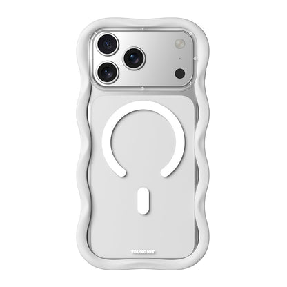 Apple iPhone 17 Pro Kılıf M-safe Şarj Özellikli Youngkit Wave Clear Serisi Kapak - Görsel 4