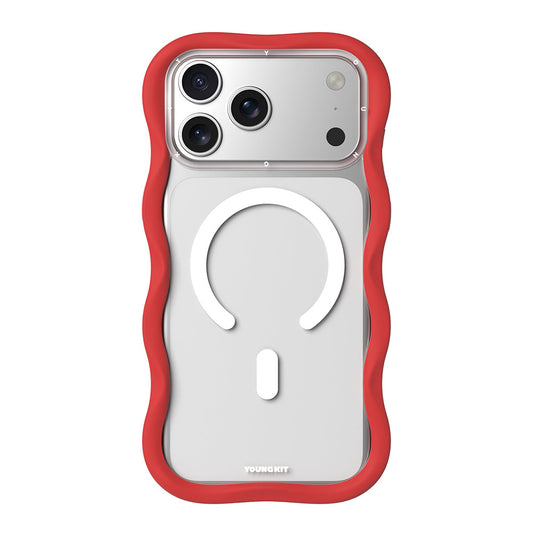 Apple iPhone 17 Pro Kılıf M-safe Şarj Özellikli Youngkit Wave Clear Serisi Kapak