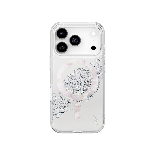 Apple iPhone 17 Pro Kılıf M-safe Şarj Parlak Kristal Desenli Coehl Crystelle Kapak